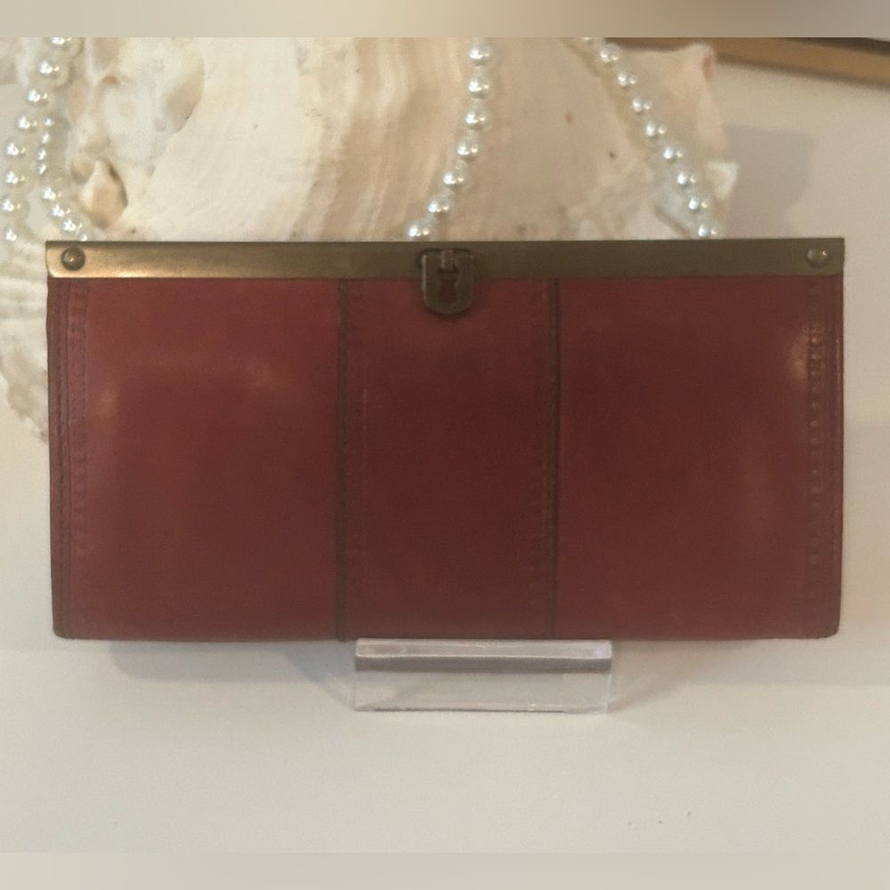 Fossil Burgundy Leather Continental Wallet Clutch - Picture 11 of 12